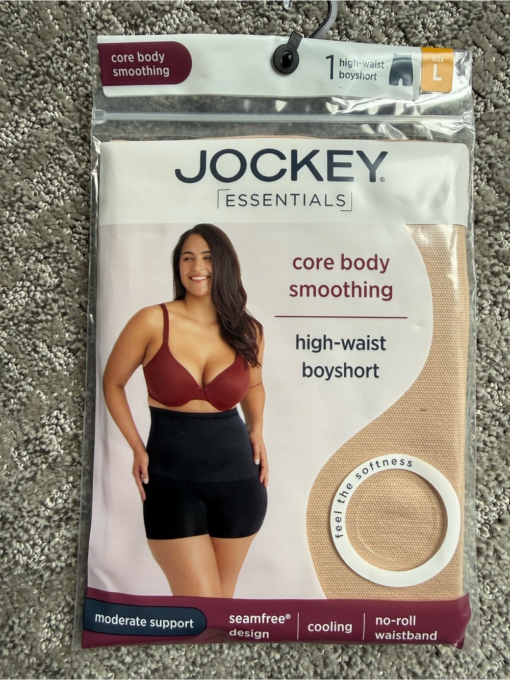 Jockey High-Waist Boyshort - Taupe & Black